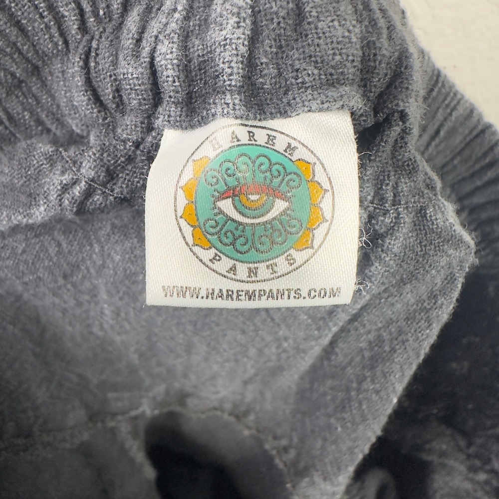 Harem Pants Womens S Black Patchwork Paisley Drop… - image 3